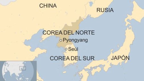 mapa de corea